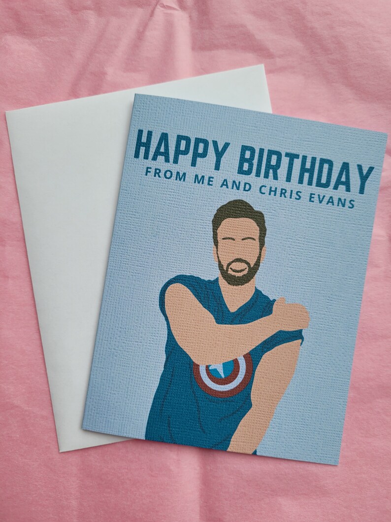 Chris Evans Birthday Card Happy Birthday Greeting Card | Etsy