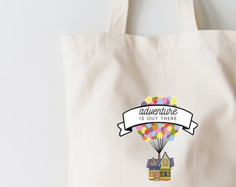 Bolsa de tela inspirada en la película de Pixar "La aventura está ahí fuera"