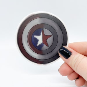 Captain America and Winter Soldier Shield Sticker
