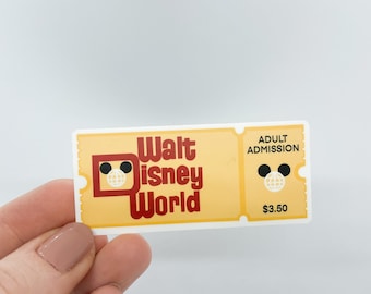 Disney World Vintage Ticket Sticker