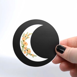 Floral Moon Sticker