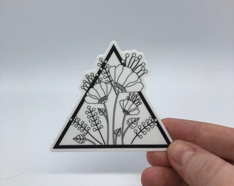 Floral Triangle Sticker