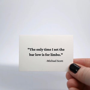 The Office tv show Michael Scott Quote Sticker
