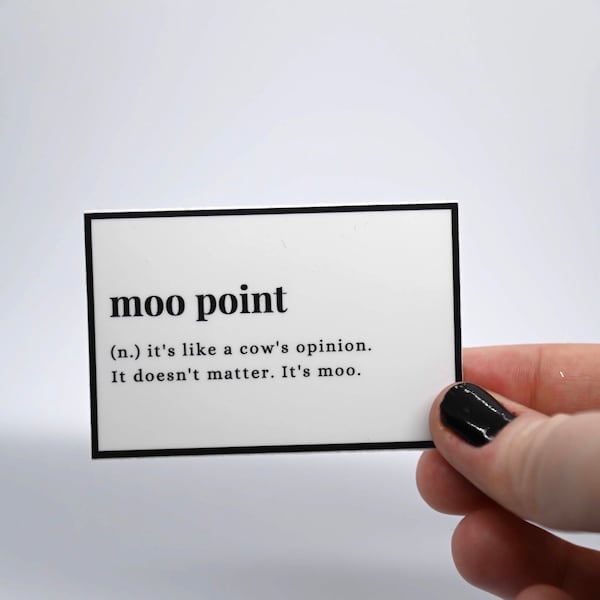Friends TV Show Moo Point Joey Quote Sticker