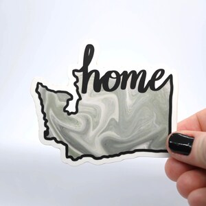 Washington State Home Sticker- Marble
