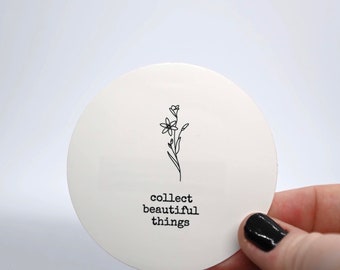 Sticker wilde bloemen | Verzamel mooie dingen, waterdicht vinyl