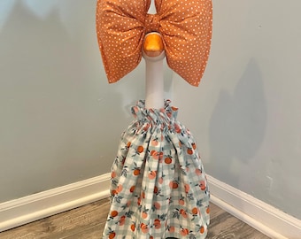 Peaches Dress with Bow Goose outfit (fits 19"- 28" Goose)