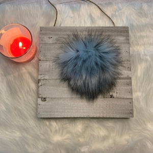 Arctic Blue Faux Fur Pom, Beanie Pom Poms, Hat Pom Poms, Oversize Pom Poms, Faux Fur, Faux Fur Pom Pom, beanie pom pom, faux pom pom