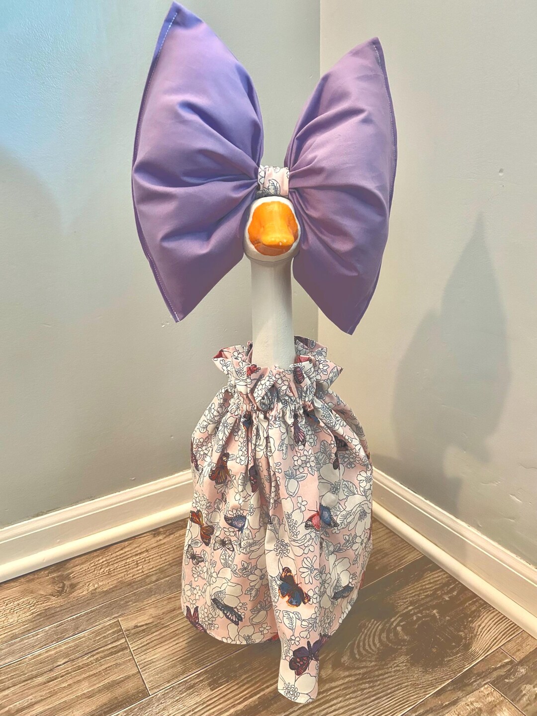 Butterfly Porch Goose Dress and Bow Outfit (fits 19"-28" Goose) - Etsy