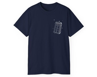 Doctor Who inspired whimsical Time Travel T shirt, Perfect for Sci-Fi Lovers, Casual Wear,  Birthday Present,  Unisex Cotton Shirt