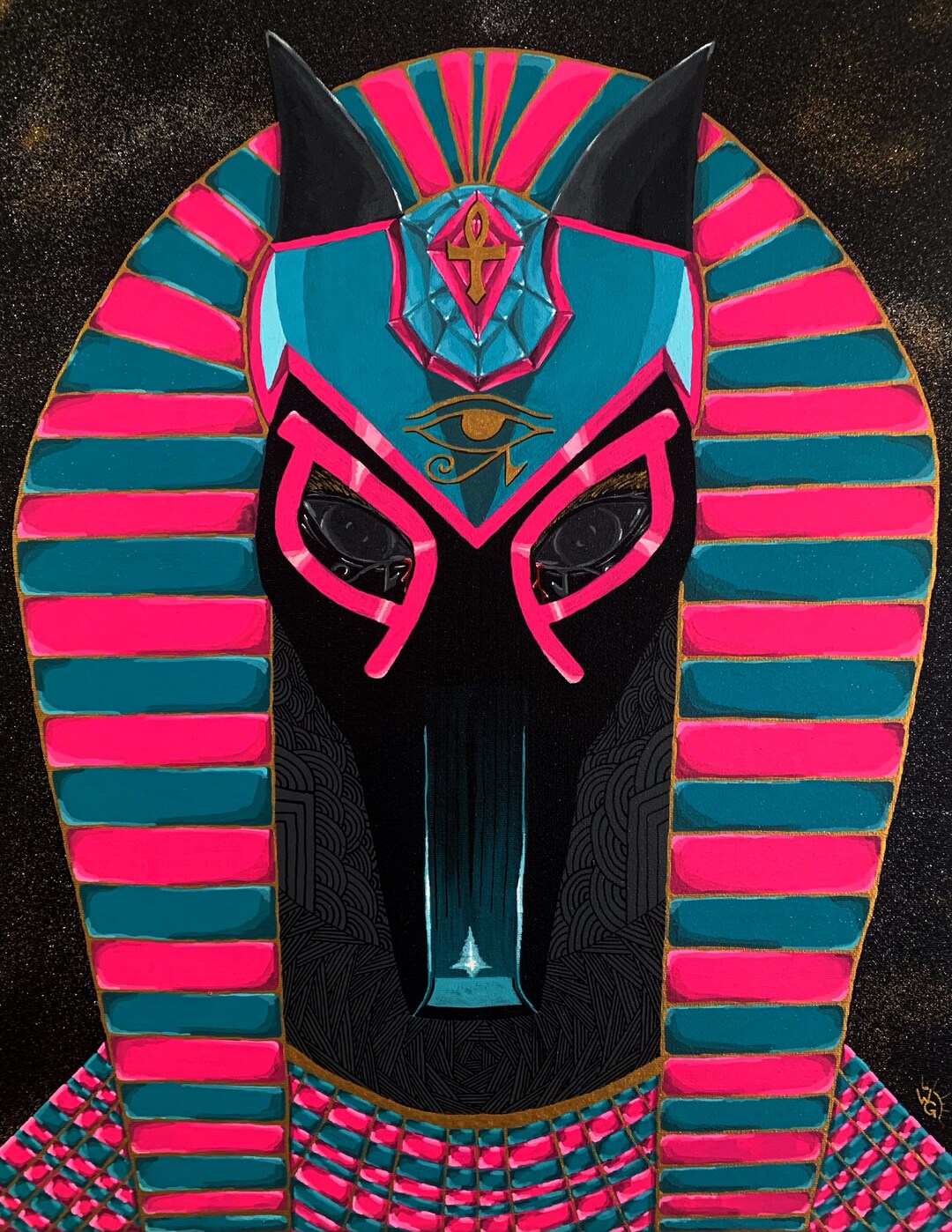 Anubis Egyptian God Print - Etsy