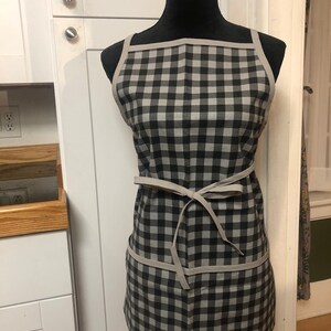 Gray Check Apron