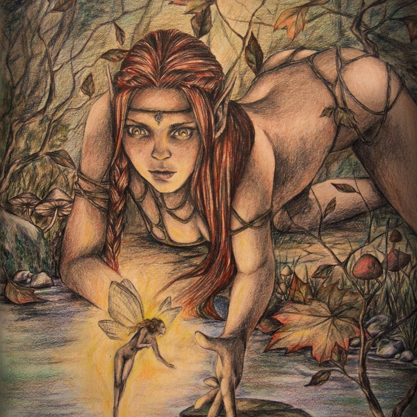 Arte original de fantasía personalizada, paisaje, personajes, fondo de pantalla, portadas de libros y álbumes, ilustración para todos los usos