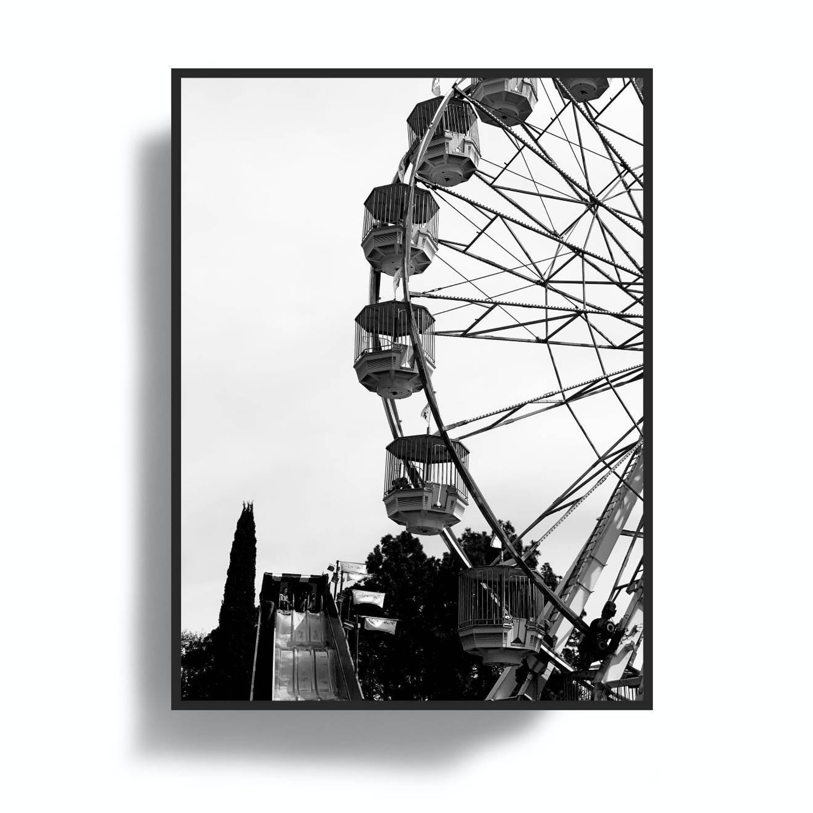 Ferris Wheel PrintLondon Ferris Wheel Decor Minimalist | Etsy