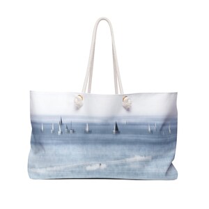 Impressionist Sails Coastal Weekender Bag - Ocean Vibes, Travel Tote, Beach Bag, Summer Essentials, Adventure Companion, Nautical Design