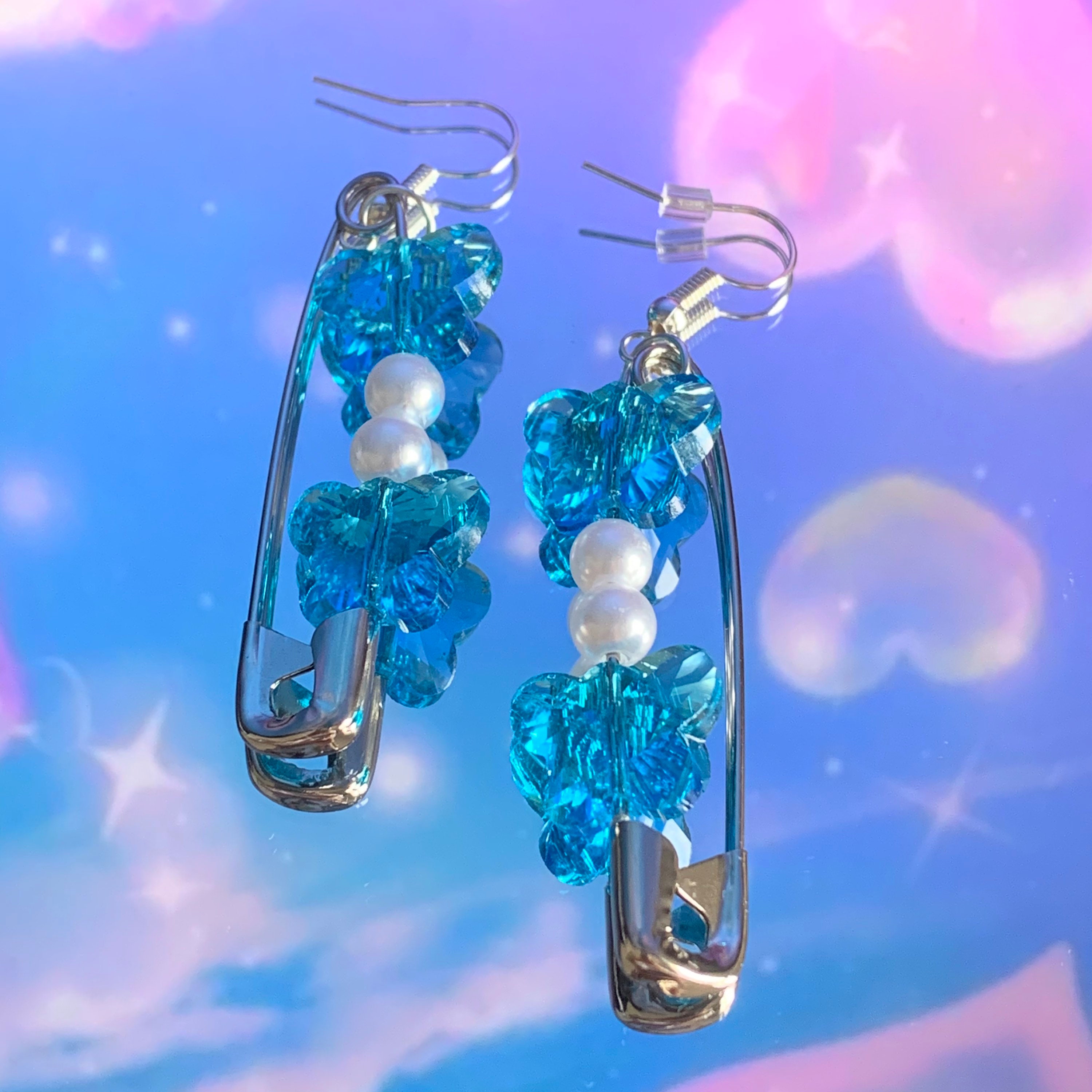 Butterfly earrings/ Y2K aesthetic/ butterfly jewelry/ safety Etsy