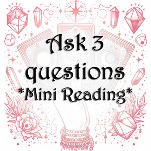 Stel 3 vragen | Same Day Real Mini Paranormal Tarot Reading via Etsy Berichten