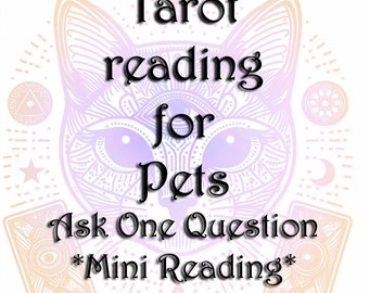 Tarot For Pets | Ask One Question | Real Psychic Tarot Mini Reading for Pets via Etsy Messages
