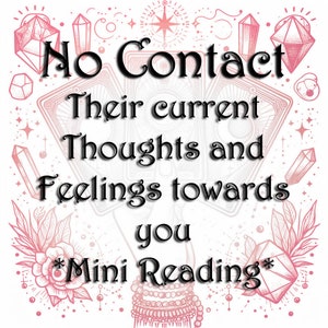 Pas de contact : leurs pensées et leurs sentiments à votre égard | Mini lecture de tarot psychique réelle le même jour via la messagerie Etsy
