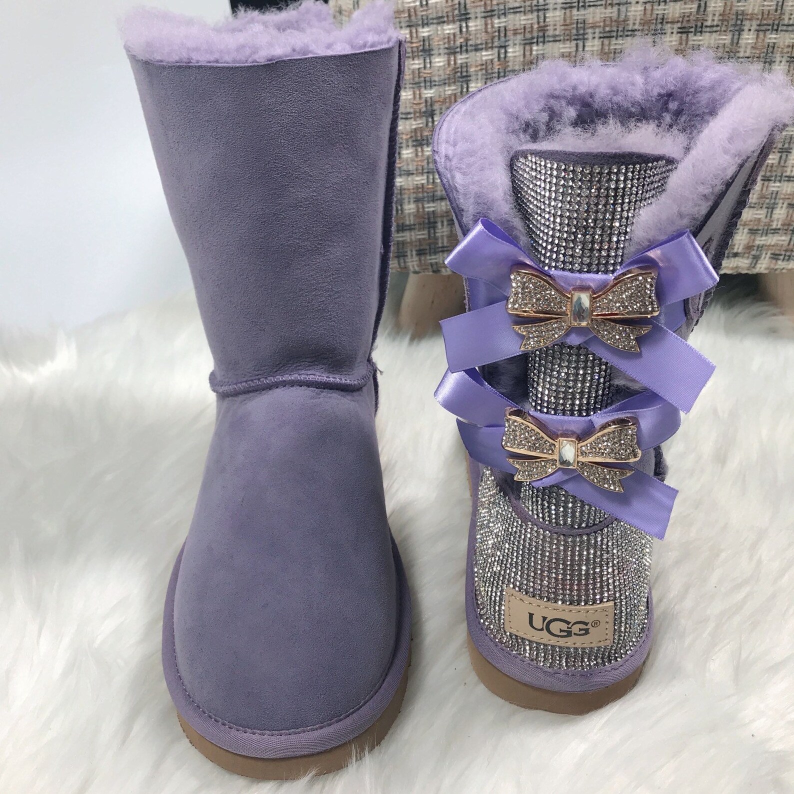 pink glitter ugg boots