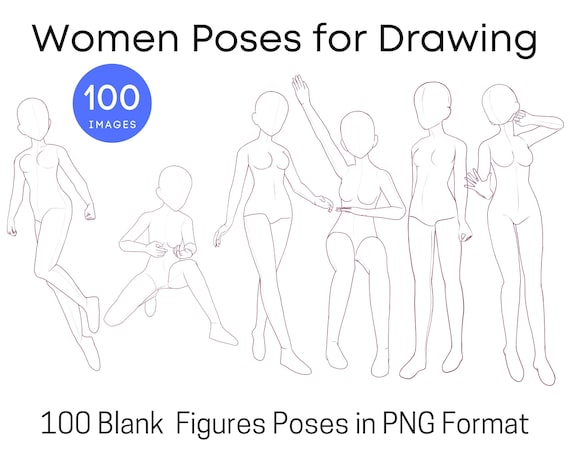 100 Female Art Pose Body Reference PNG Files Adult Female Anatomy Drawing  Stylish Body Type 7 Head Tall Body Ratio 100 Poses Images -  Finland