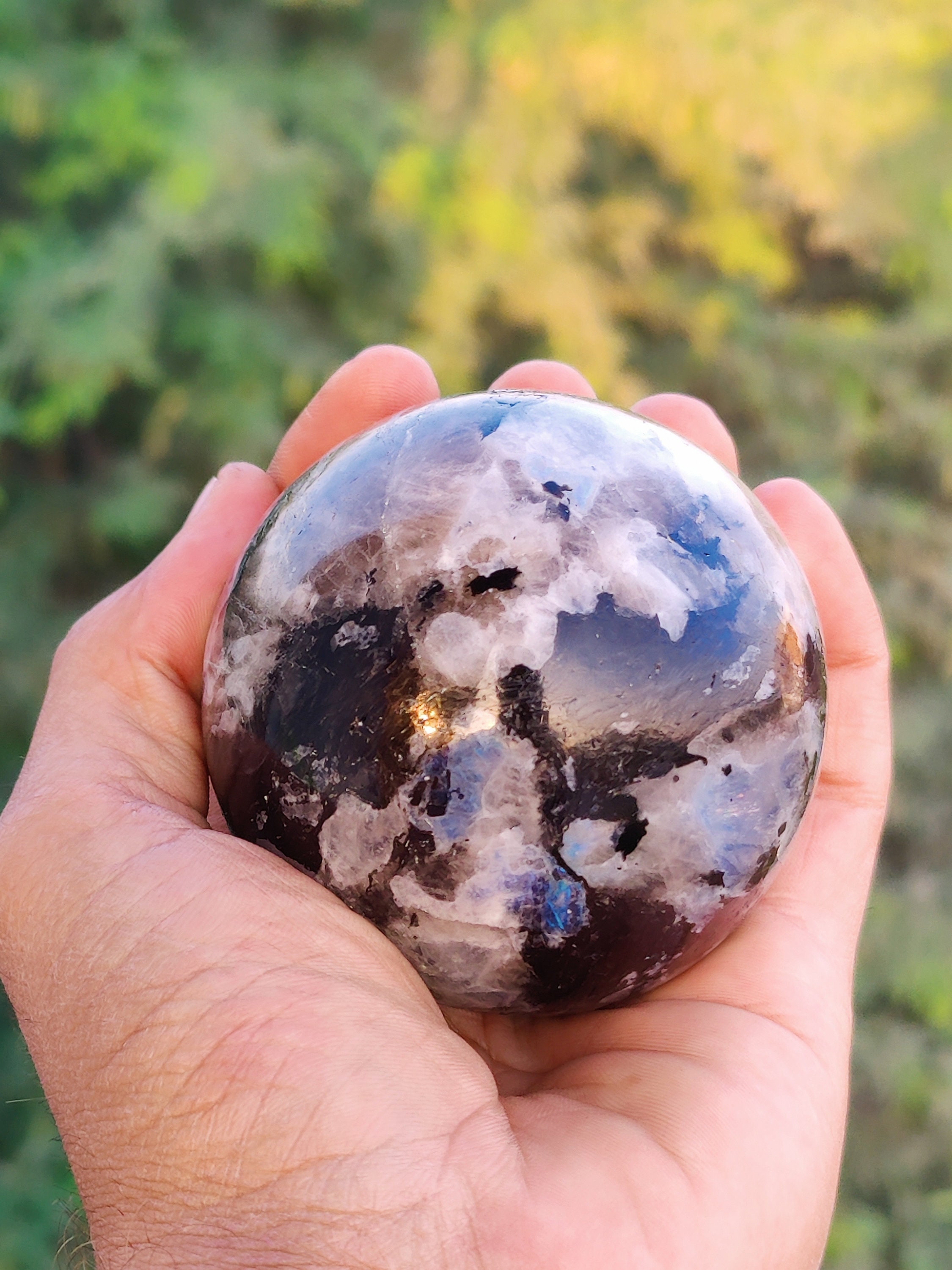 Large70 mm1.2 LB Rainbow Moonstone Sphere Polished Etsy