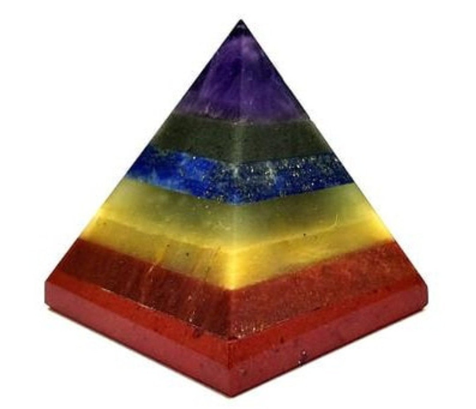7 Chakra Gemstone Pyramid Healing Crystal Pryrimid for | Etsy