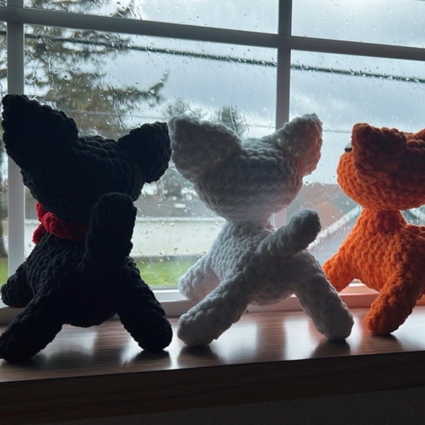 Crochet Cat Plushie, Anime Cat Plushie, JiJi Inspired Cat, Crochet Cat Plush, Desk Companion, Amigurumi