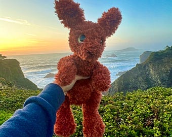 Crochet Handmade Fur Kangaroo Plushie