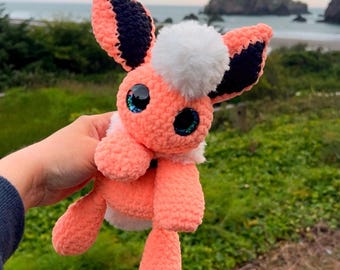 Handmade Flare Fox Plushie – Crochet Fire Fox – Stuffed Animal | Collectible | Gift | Kawaii