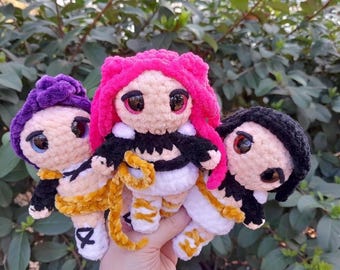 Handmade Crochet Mini K-Drama Plushie, K-Popstar Doll, Crochet Doll