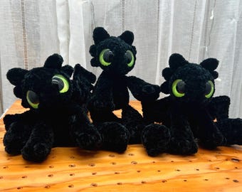 Handmade Crochet Dragon Companion