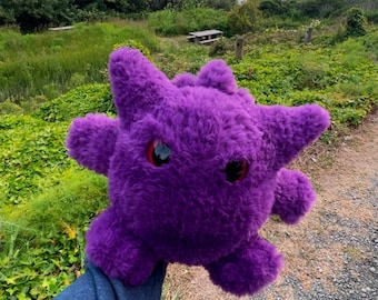 Ghost Monster Plushie | Handmade Fur Plushie | Collectible | Handmade Gift | Gift
