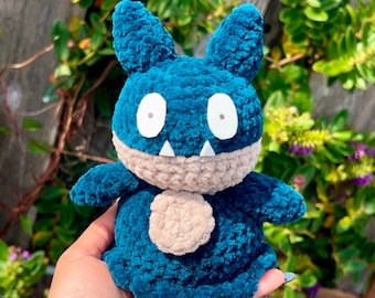 Handmade Monster Plushie, Baby Monster, Sleepy Monster, Crochet Plushie, Stuffed Animal, plush toy