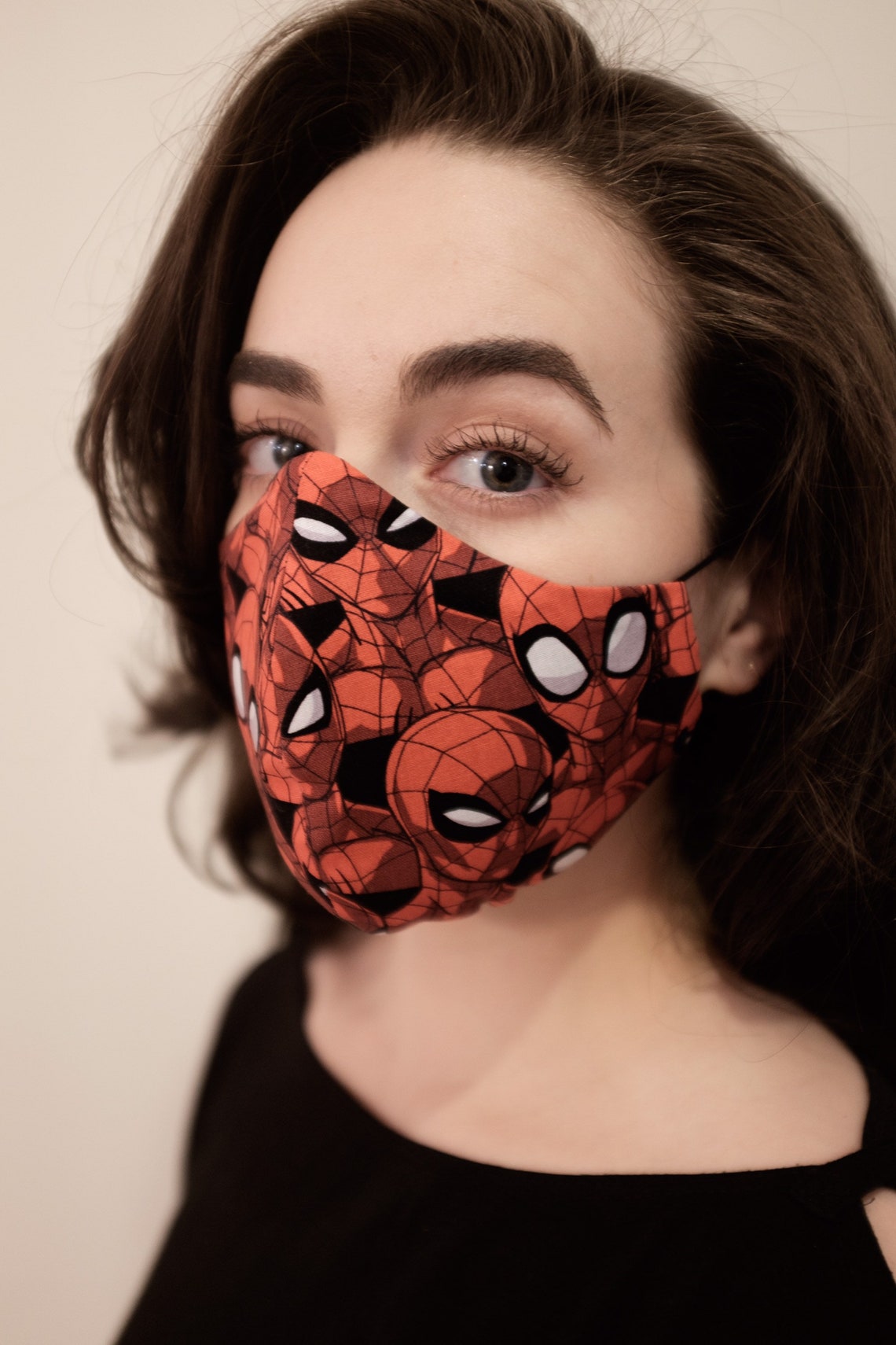 Spiderman Reusable Three layeredCotton Face Mask for Adults Etsy.de