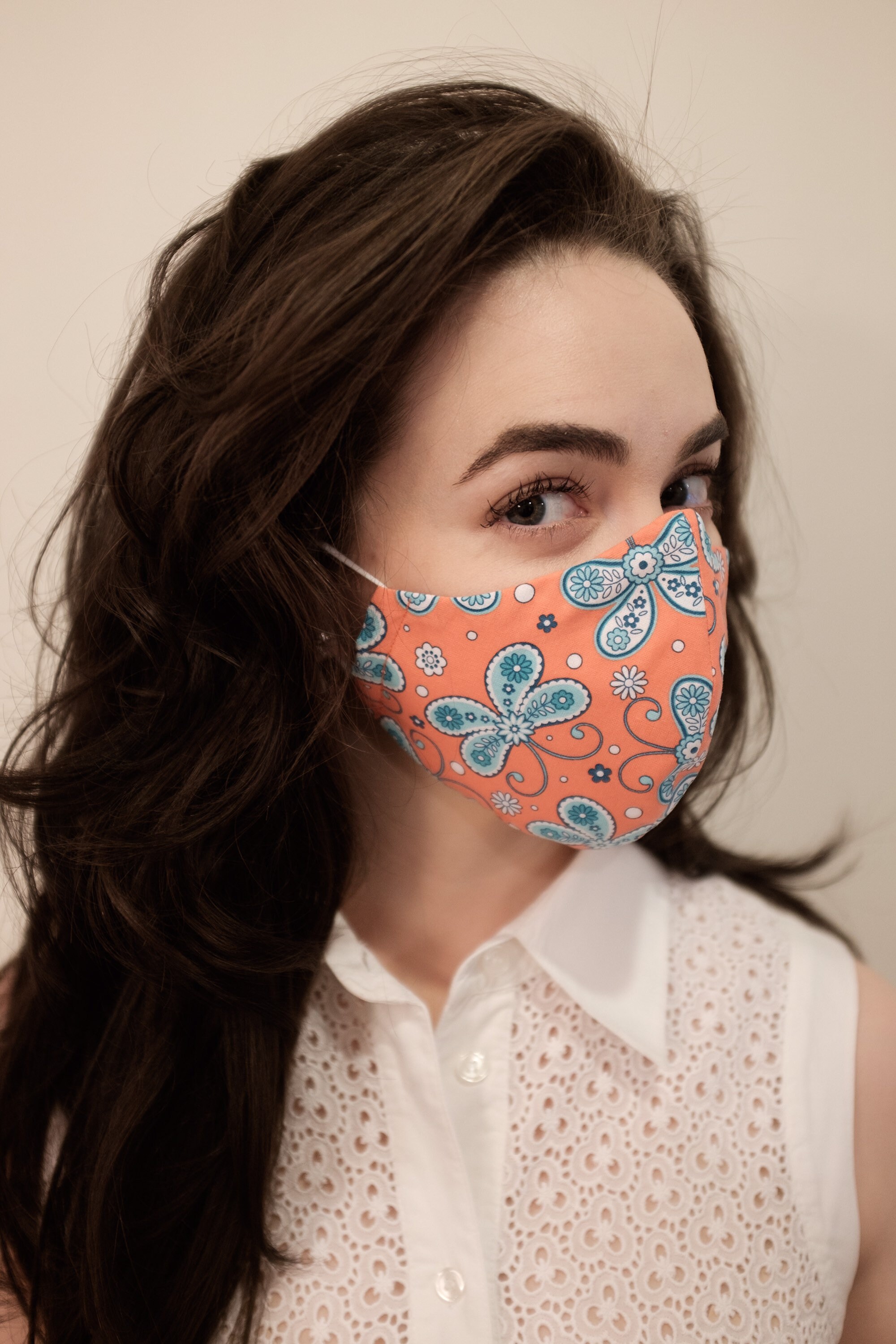 Butterflies Triple Layer Face Mask with Concealed NoseShaping Etsy