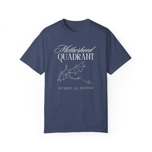 A motherhood quadrant comfort colors shirt in midnight blue
