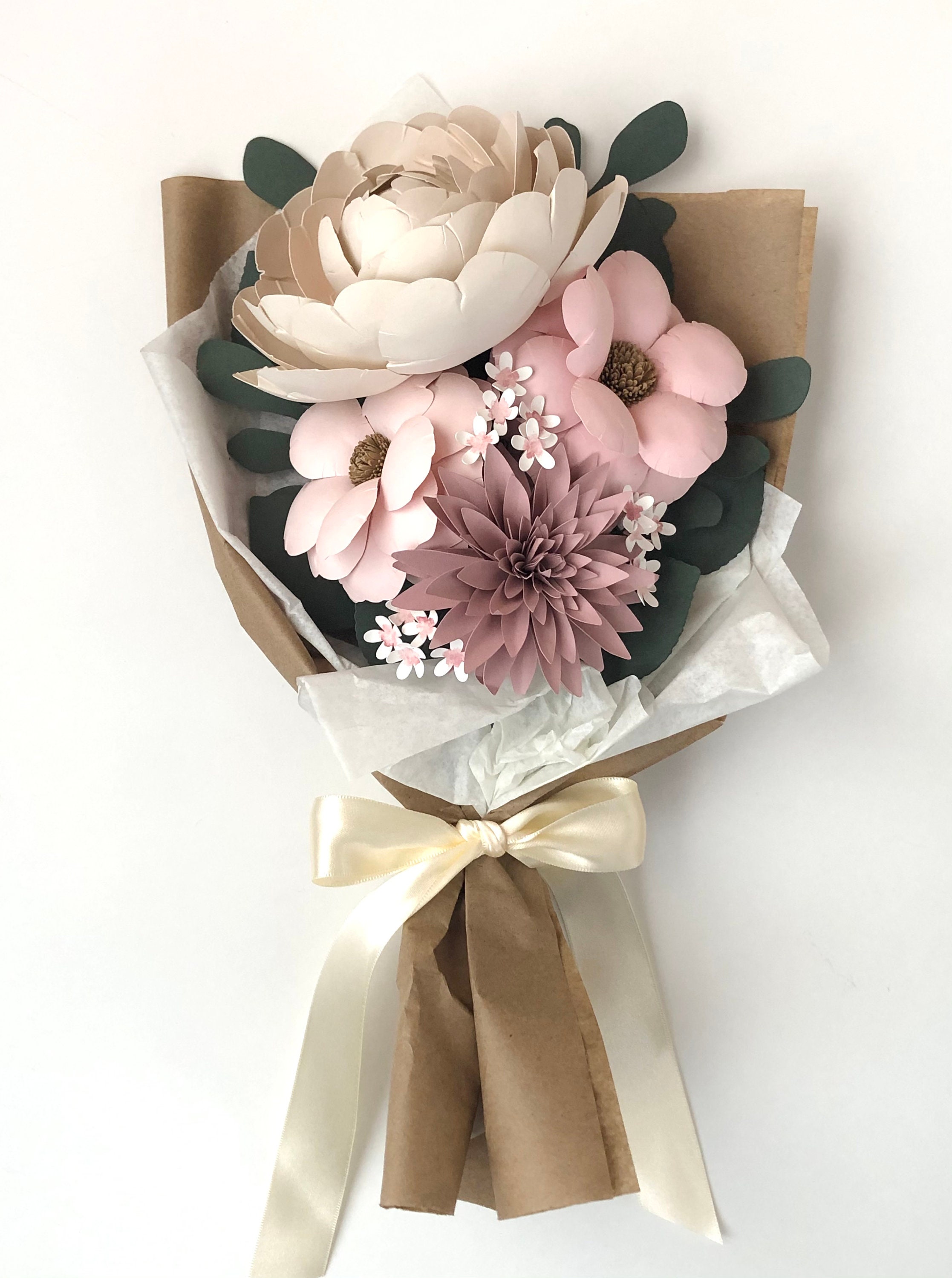 Paper flower bouquet shades of pink Etsy