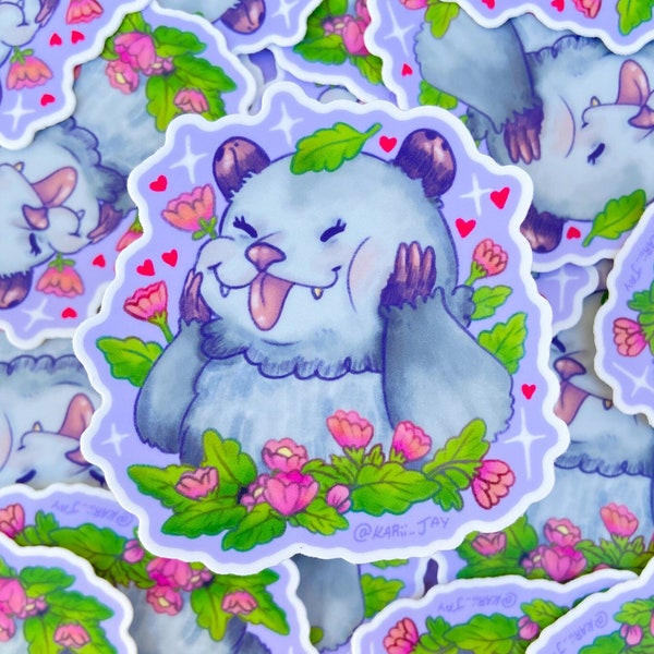 Cutie Patootie Opossum | Valentine Opossum | Matte Sticker