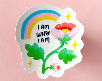 Flower Pride Sticker: Matte Vinyl with Glossy UV Coating