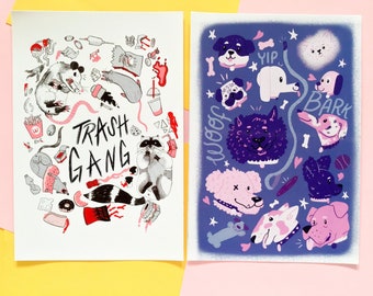 Trash Gang and Doggos Glossy Print
