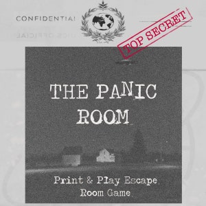 The Panic Room UFO Conspiracy - Printable Puzzle Escape Room Game