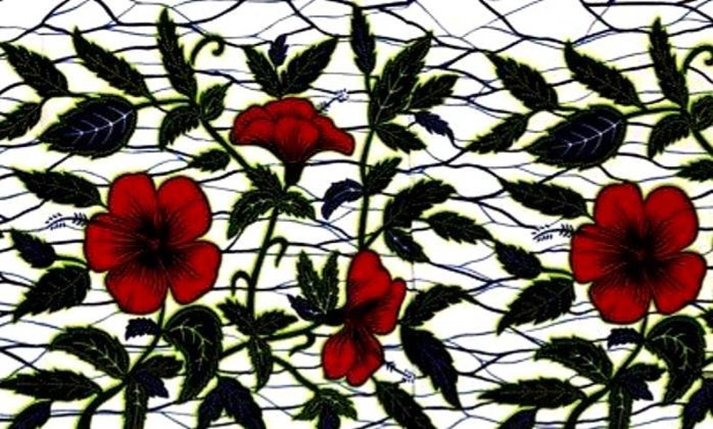 Wax fabric 100/% mixed cotton 2 beautiful prints same fabric measures from 50cm on 116 laize.