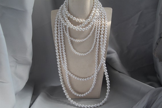 2025 New!!! French Multi-layer Long Pearl Necklace Pearl