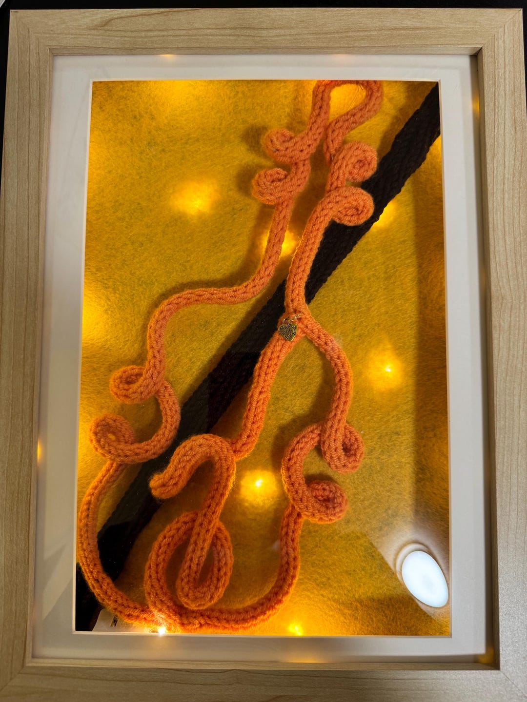 Wired Knitting Violin, Frame, Shadow Box, LED Light - Etsy
