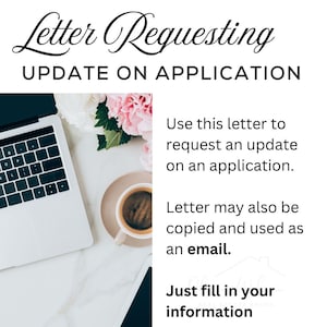 Letter Requesting Update on An Application - Editable Template - GOOGLE DOCS  template