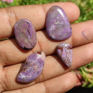 SUGILITE CABOCHON - Sugilite Crystal Stone - Sugilite cabochon pair - sugilite crystal cabochon - sugilite Manganese - sugilite pendant