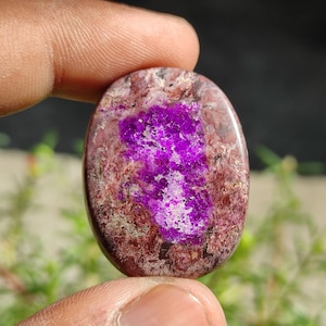 SUGILITE CABOCHON - Sugilite Crystal Stone - Sugilite cabochon - sugilite crystal cabochon - sugilite necklace - sugilite pendant