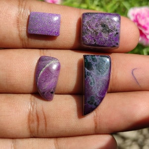 SUGILITE CABOCHON - Sugilite Crystal Stone - Sugilite cabochon pair - sugilite crystal cabochon - sugilite Manganese - sugilite pendant