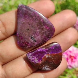 SUGILITE CABOCHON - Sugilite Crystal Stone - Sugilite cabochon pair - sugilite crystal cabochon - sugilite Manganese - sugilite pendant